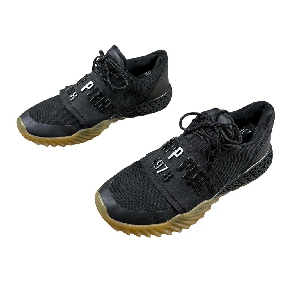 Philipp‎ Plein Men's Luxury Sneakers Black Skull Low Top US 9.5 EU 43